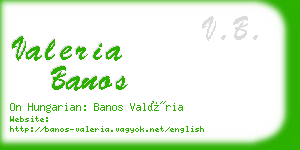 valeria banos business card